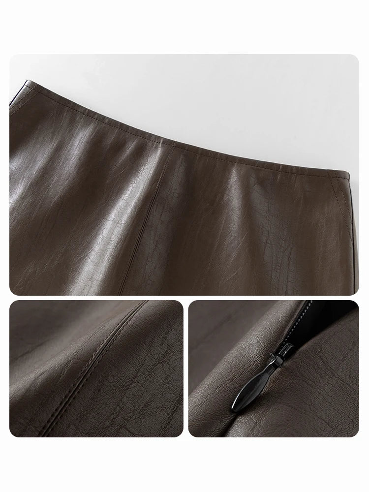 FSLE Women's Leather Skirt